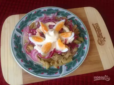 Салат из баклажана с яйцом