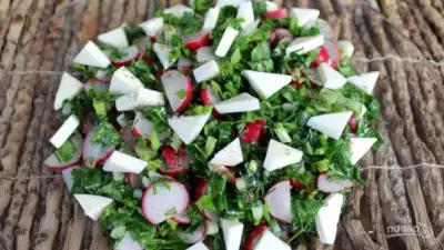Рецепт: Салат с плавленными сырками - салатик легкий и нежный