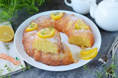 Лимонный пирог простой