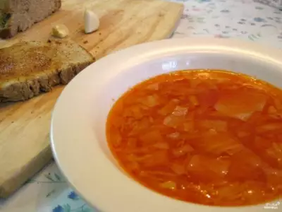 Постный суп из капусты