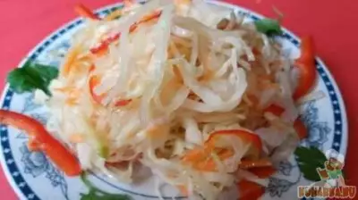 Супер рецепт маринованной капусты быстрого приготовления с болгарским перцем за 2 часа