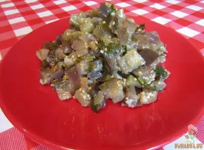 Закуска из баклажанов с чесноком и зеленью