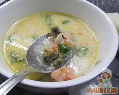 Кокосовый суп с морепродуктами