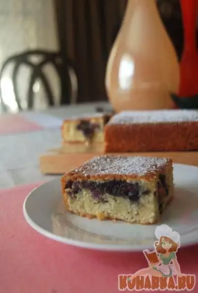 Простой пирог с черникой blueberry cake oт аманды келли
