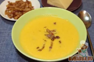 Сырный сливочный суп с беконом