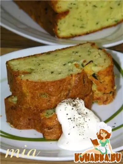 Пирог с цуккини и сыром Пекорино (Zucchini-Pecorino-Kastenkuchen)