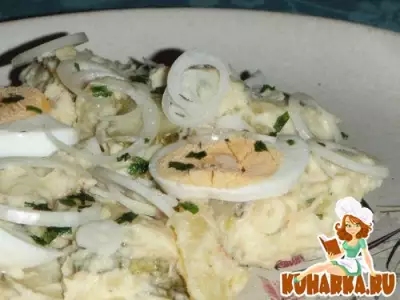 Картофельно-яичный салат с майонезом