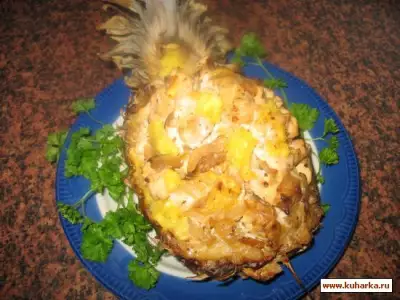 Курица в сливках с ананасом