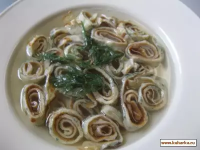 Cуп с блинами ( Fladlesuppe)