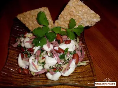 Ветчино-фасолевый салат