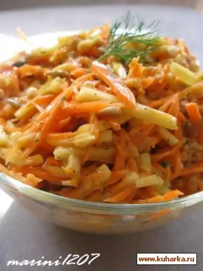 Морковный салат смайлик
