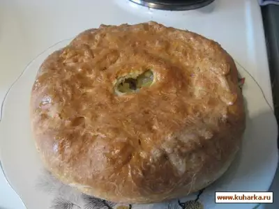 Пирог с начинкой из сырой картошки