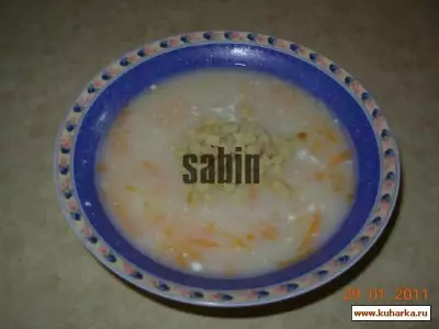 Суп сметанный с сухариками