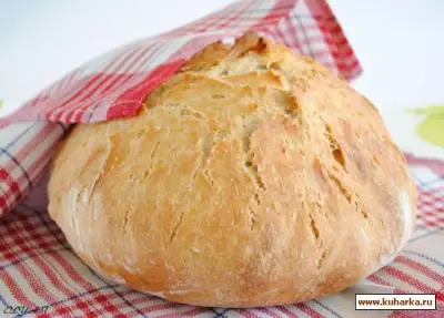 Хлеб-каравай из кастрюли