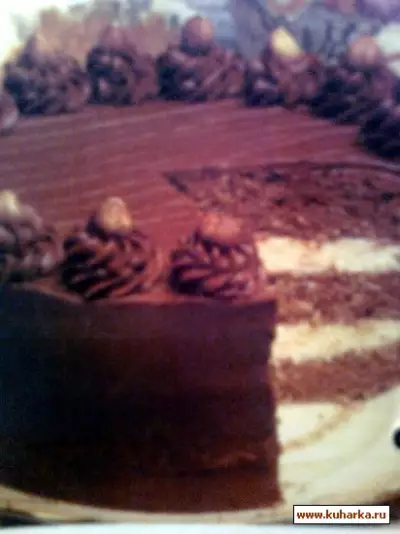 Шоколадно-  ореховый торт