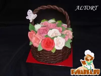 Торт "Корзина со цветами"