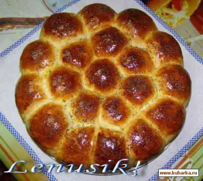 Пирог из булочек с ветчиной и сыром - Torta Danubio