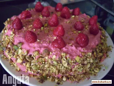 Клубничный торт с фисташками cupula de fresa con pistachos