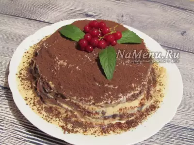 Блинный торт с шоколадом и пьяной вишней от Юлии Высоцкой