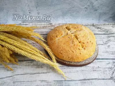 Зерновой бездрожжевой хлеб из полбы