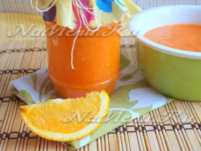 «Сырое» варенье из тыквы и апельсина