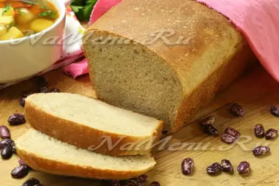 Хлеб из пшеничной муки на фасолевом отваре