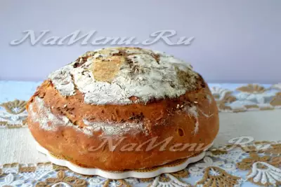 Ржаной хлеб с грецкими орехами на кефире