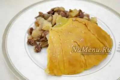 Татарский пирог с мясом и картошкой