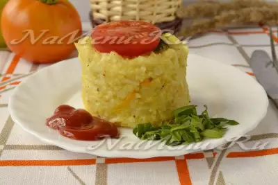 Каша рисовая с овощами в мультиварке