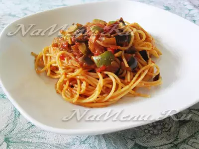 соуса для спагетти из баклажана с оливками и анчоусами