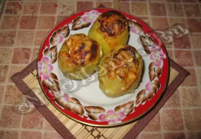 Картофель, фаршированный куриным филе с шампиньонами