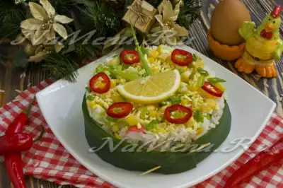 Крабовый салат с кукурузой и сельдереем – новогодние салаты