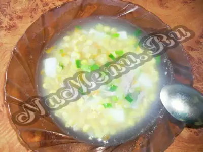 Суп горохово-кукурузный с беляшами
