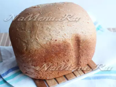 Серый хлеб с кунжутом в хлебопечке