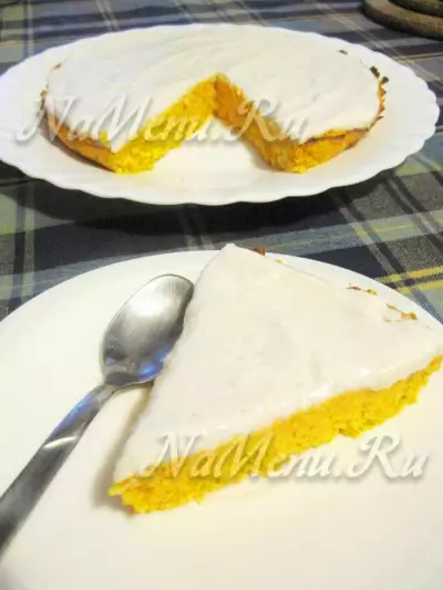Морковно-кокосовый торт с лимонным кремом