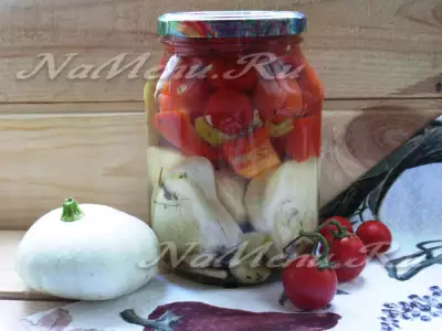 Консервированные помидоры черри и патиссоны на зиму