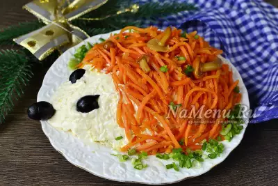 Салат "Ёжик" с корейской морковью