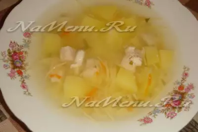 Суп лапша из курицы с домашней заправкой в мультиварке redmond