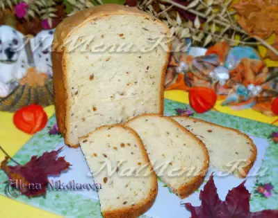 Сметанный хлеб с семенами подсолнечника в хлебопечке