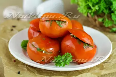 Малосольные помидоры с чесноком по-армянски