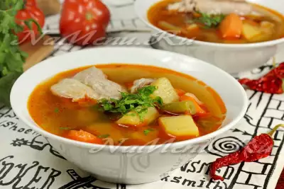 Суп с ребрышками и овощами