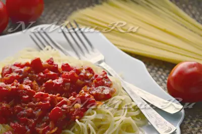 Томатный соус для спагетти в аэрофритюрнице