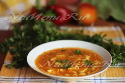 Итальянский овощной суп с пастой