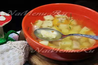 Суп из индейки с клецками в мультиварке