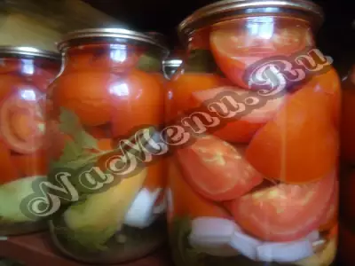 Приготовление помидор кусочками маринованых