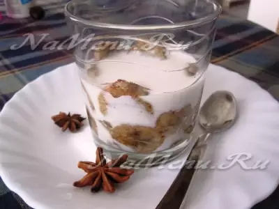 Десерт из бананов с кокосовым кремом