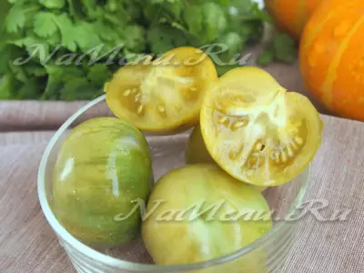 Квашенные зеленые помидоры с горчицей
