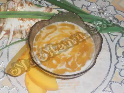 Персиковое суфле с желатином