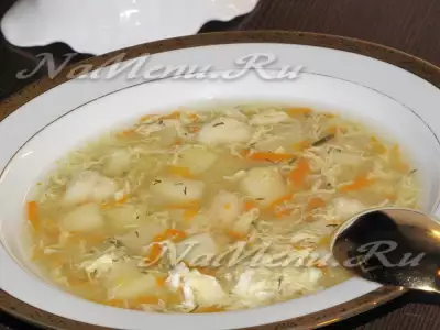 Ленивый суп с галушками
