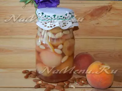 Консервированные персики с миндалем в мультиварке